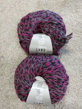 Lang Yarns Twisted Alpaca Blend Yarn - Gray & Pink